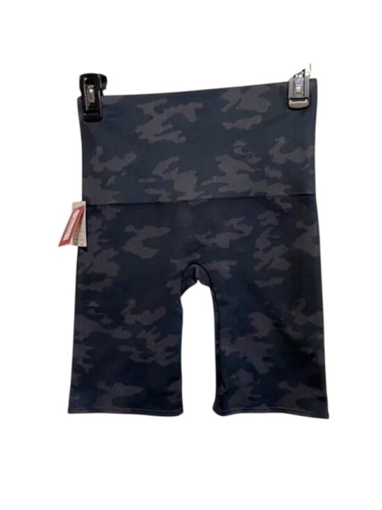 SPANX Pants - NWT Spanx Women's Black Camo‎ Slimming Pull on Bike Shorts Yoga Hiking Athletic
